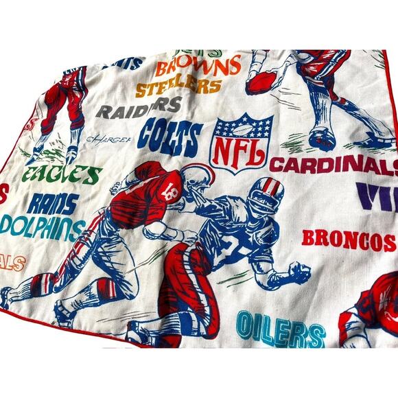 Vintage Sears 70s NFL Team Football Logos Pillow Sham | Standard - Picture 3 of 11